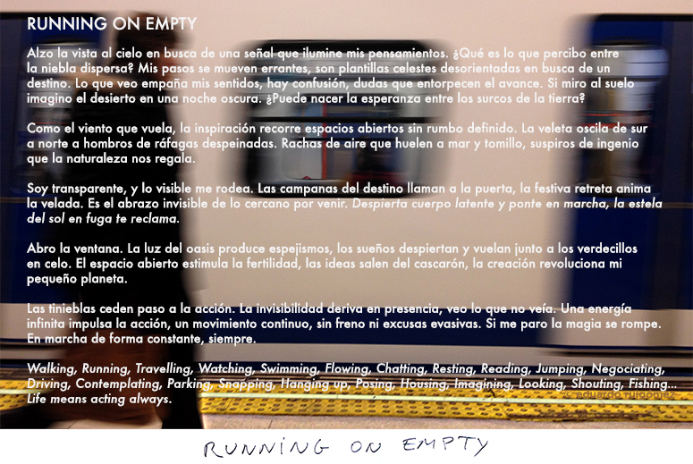 Texto de presentación de la serie de fotografías, superpuesto en la imagen de portada.