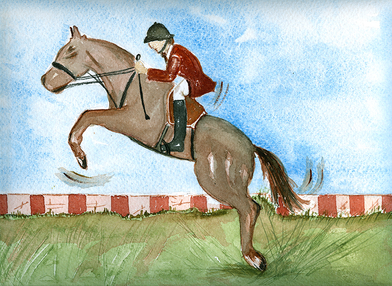 Practicando el salto.